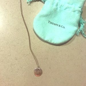 Tiffany silver M necklace
